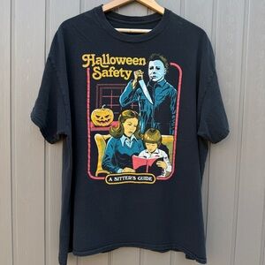 Halloween Safety Michael Myers A
Sitters Guide Horror T Shirt Size Large